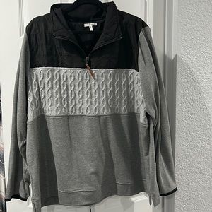 Quarter Zip Tri-Texture Top from Maurices